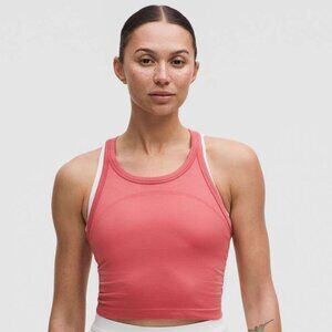NWT Lululemon Swiftly Tech Cropped Racerback Tank Top 2.0 - 2 Desert Red